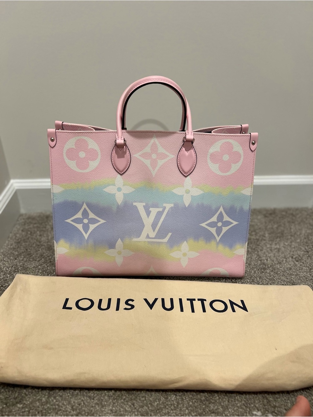 Louis Vuitton Pastel Multicolor OnTheGo GM Tote - Pink, Blue, Yellow